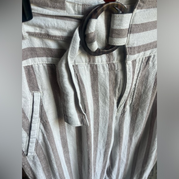 Anthropologie Oasis Striped Linen/cotten blend pants - Picture 5 of 13